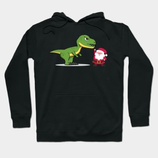 Funny santa dino t rex christmas gift idea Hoodie